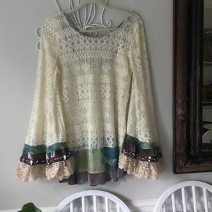 Free people lace tunic (gypsy junkies line)